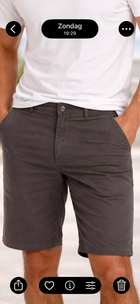 Heren Lerros Bermuda - Maat 36, Ophalen of Verzenden, Zo goed als nieuw, Overige maten, Grijs