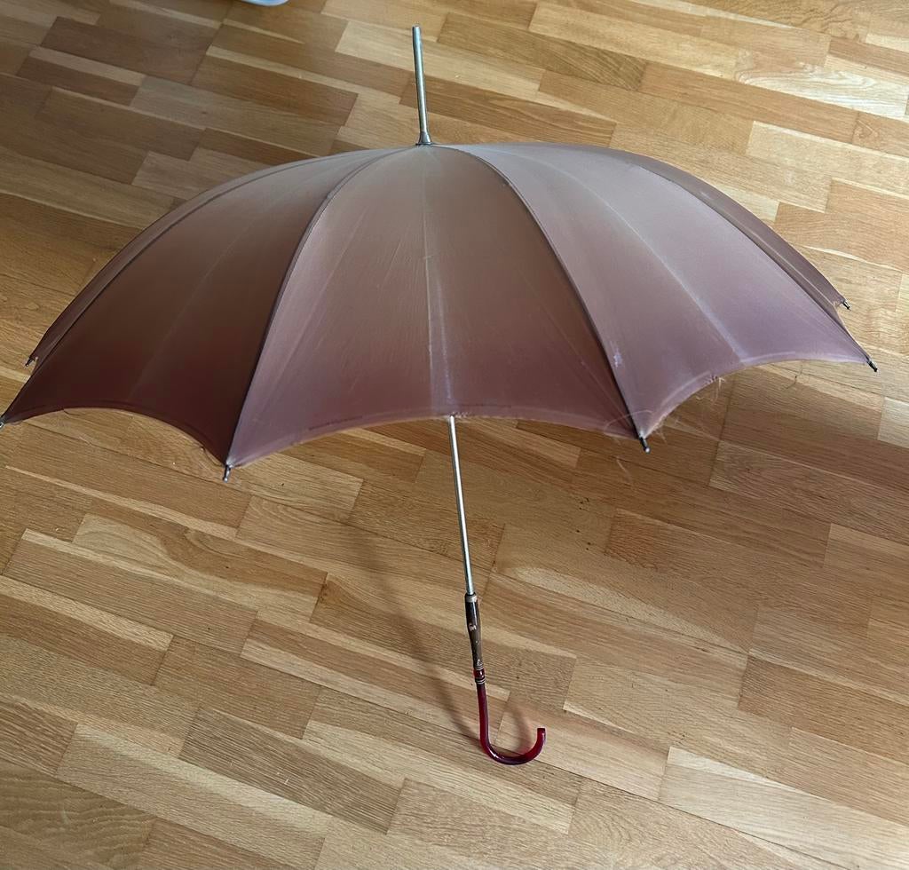 Wandelparasol jaren ‘30 Fortuna K&R, Ophalen of Verzenden, Gebruikt, Bruin