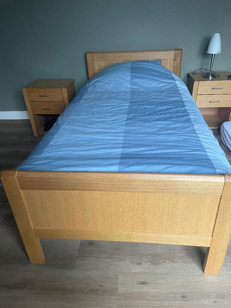 Seniorenbed 1 persoons, Ophalen, Eenpersoons, Bruin, 200 cm