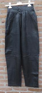Vintange leren broek maat S zwart bandwijdte 65 cm zgan, Zwart, Ophalen of Verzenden, Zo goed als nieuw, Maat 36 (S)