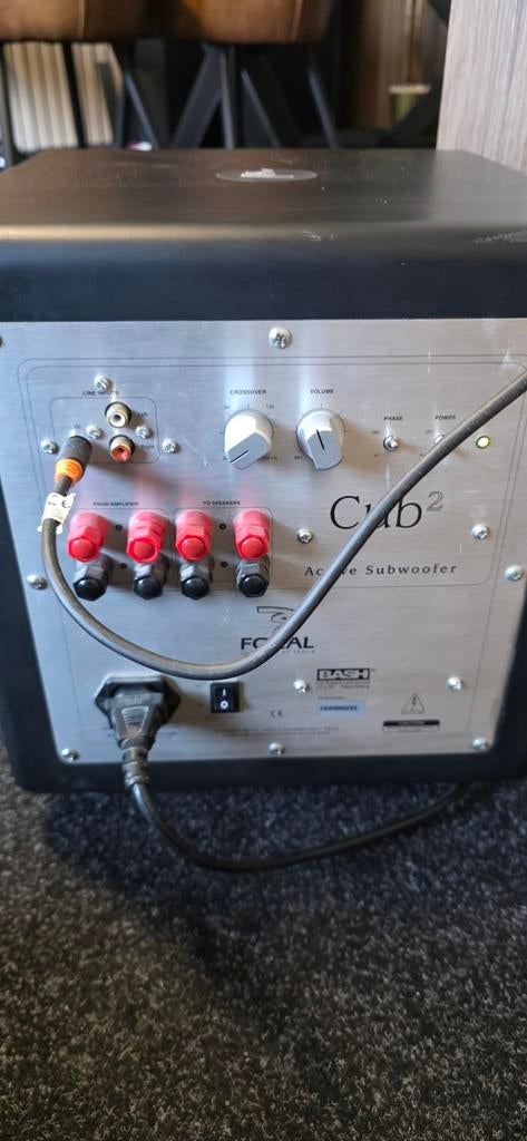 Focal Cub2 actieve subwoofer - perfect werkend, Ophalen of Verzenden, Gebruikt, Subwoofer, Overige merken