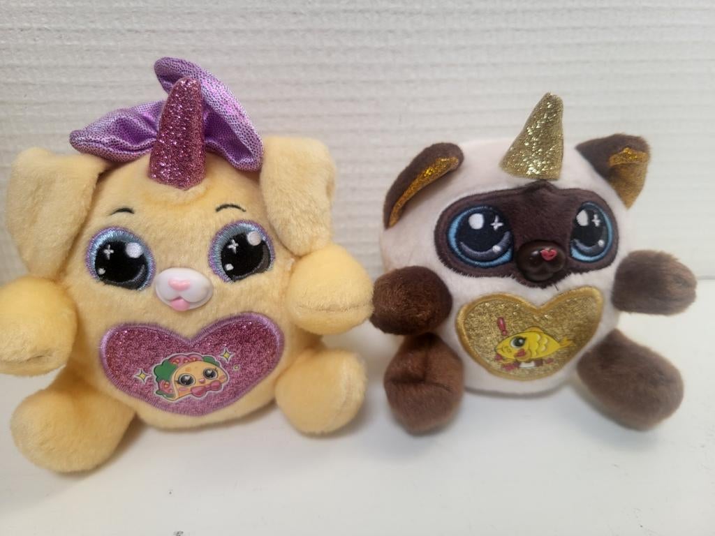 Twee knuffels met eenhoornhoorn, Kinderen en Baby's, Ophalen of Verzenden, Zo goed als nieuw, Overige typen