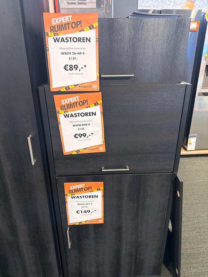 1 x Wastoren WSCN 087-S Zwart - Winkelmodel, Witgoed en Apparatuur, Onderdelen en Toebehoren, Zo goed als nieuw, Ophalen of Verzenden