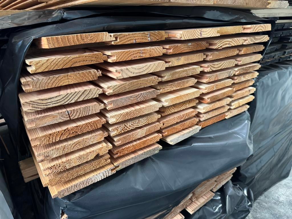 Douglas blokhutprofiel planken | 28x195 mm, Tuin en Terras, Palen, Balken en Planken, Ophalen of Verzenden, Nieuw, 250 cm of meer