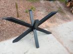 Metalen kruispoot voor tafel., Ophalen of Verzenden, Rechthoekig, 100 tot 150 cm, 50 tot 100 cm