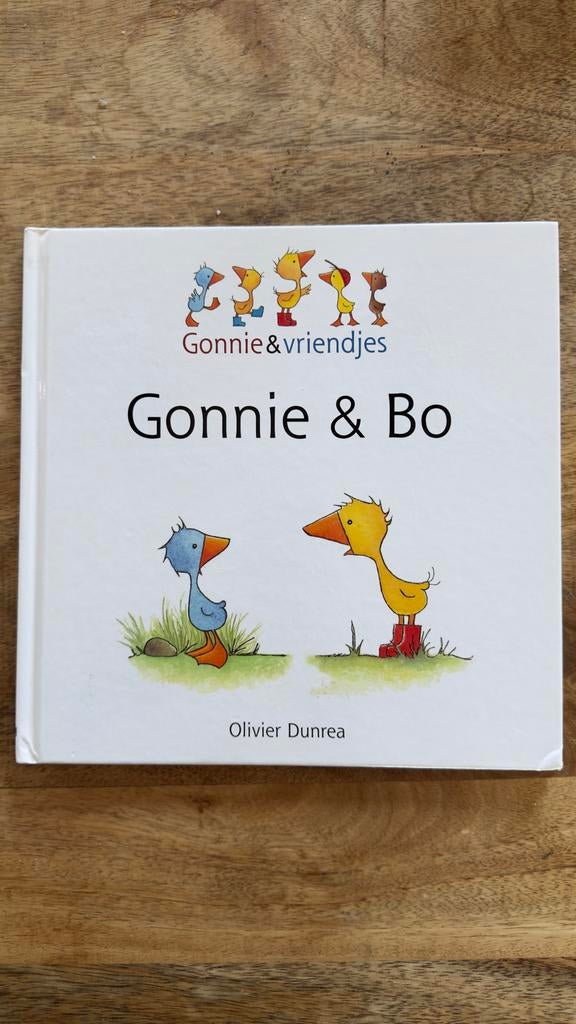 Gezellig kinderboek: Gonnie & Bo van Olivier Dunrea, Boeken, Ophalen of Verzenden, Zo goed als nieuw, Fictie algemeen