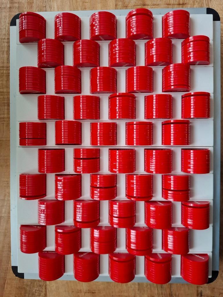 500 Consumptiemunten met telbak , consumptie munten, Ophalen of Verzenden, Zo goed als nieuw