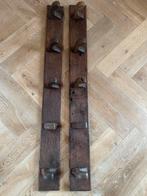 Twee brocante houten kapstokken., Huis en Inrichting, Woonaccessoires | Kapstokken, Gebruikt, Minder dan 100 cm, Hout, Ophalen