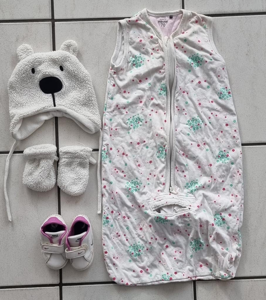 Meisjes slaapzak maat 70. Schoen nike 19.5 Muts handschoenen, Kinderen en Baby's, Ophalen of Verzenden, 70 tot 85 cm, Slaapzak