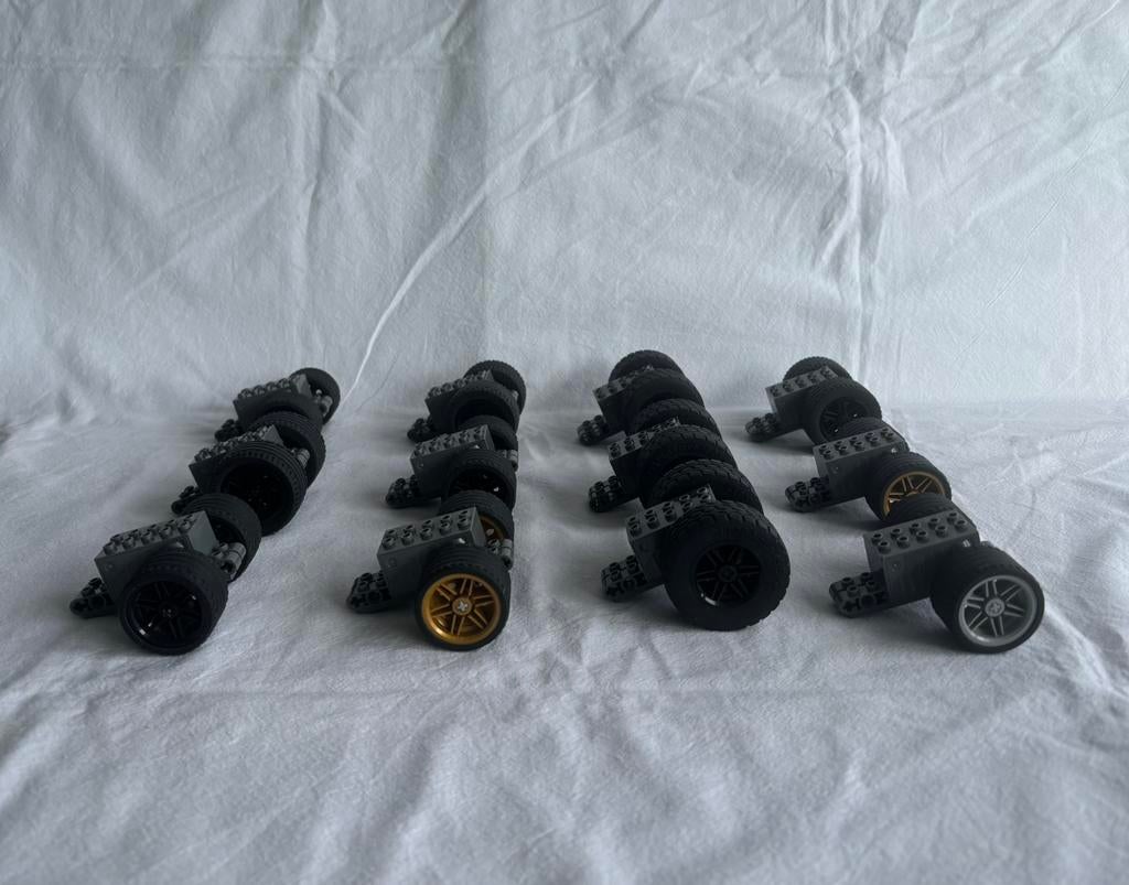 Lego pullback / terugtrek motor met as & wielen, Lego, Lego, Lego, Ophalen of Verzenden