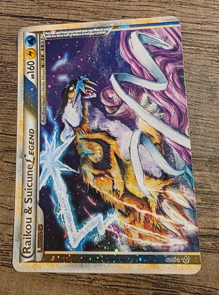 Raikou & Suicune LEGEND Pokémon Kaart (92/95), Ophalen of Verzenden, Zo goed als nieuw, Losse kaart