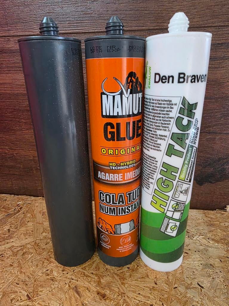 Mamut Glue en Den Braven High Tack lijmkit, Ophalen, Nieuw