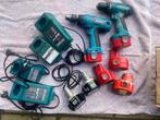 Makita 12volt en Makita 14volt met toebehoren tegen goed bod, Gebruikt, Variabele snelheid, Ophalen of Verzenden, Boor- en Schroefmachine
