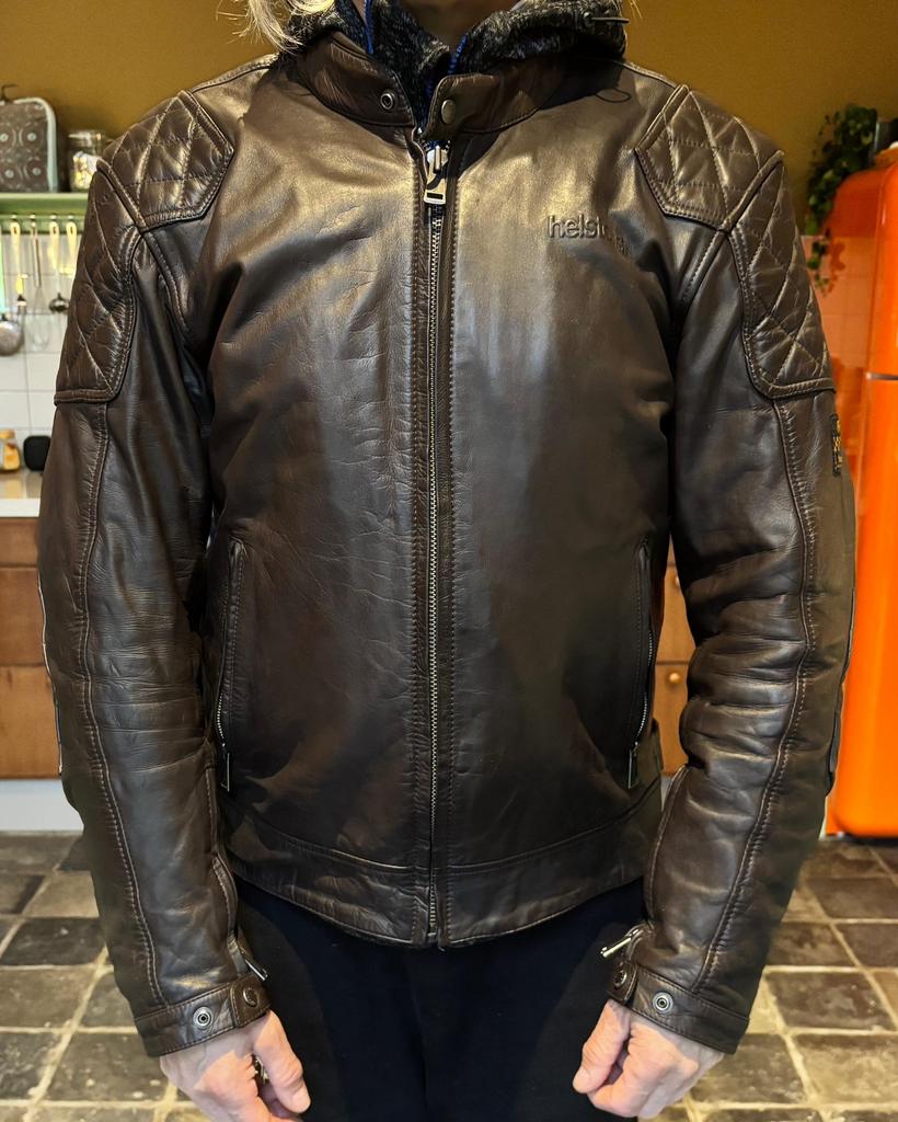 Motorjas, Helstons, Motoren, Kleding | Motorkleding, Ophalen of Verzenden, Tweedehands, Heren, Jas | leer