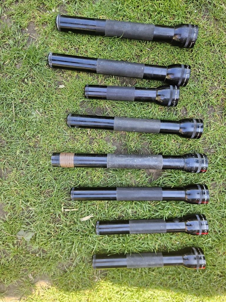 Partij van 7 Maglite zaklampen, Ophalen of Verzenden, Gebruikt, Batterij
