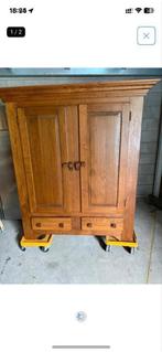 Antieke massief houten gardarobe / kast, Ophalen