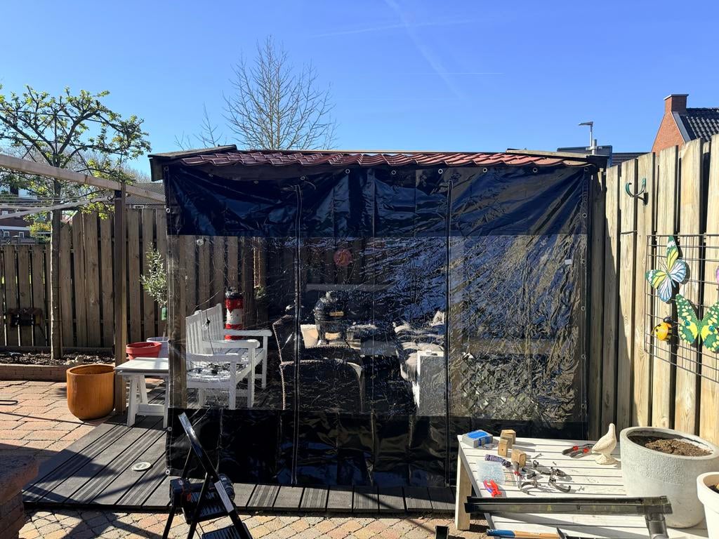 Nieuw waterdicht zeil voor veranda 200x270cm met 2 ritsen, Ophalen of Verzenden, Nieuw, Veranda