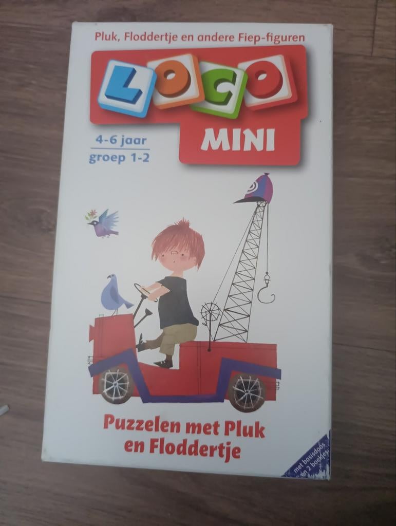 Logo Mini Puzzelen met Pluk en Floddertje, Ophalen of Verzenden, Minder dan 500 stukjes, Gebruikt, Legpuzzel