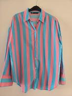 Zara damesblouse maat M, roze/blauw gestreept, Kleding | Dames, Blouses en Tunieken, Maat 38/40 (M), Zara, Ophalen of Verzenden