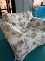 Fauteuil met bloemenprint, Ophalen, Gebruikt, 75 tot 100 cm, 100 tot 125 cm