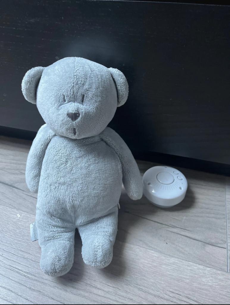Moonie hartslag knuffel - Grijs beertje met geluid, Ophalen, Overige merken, Met geluid, Beer