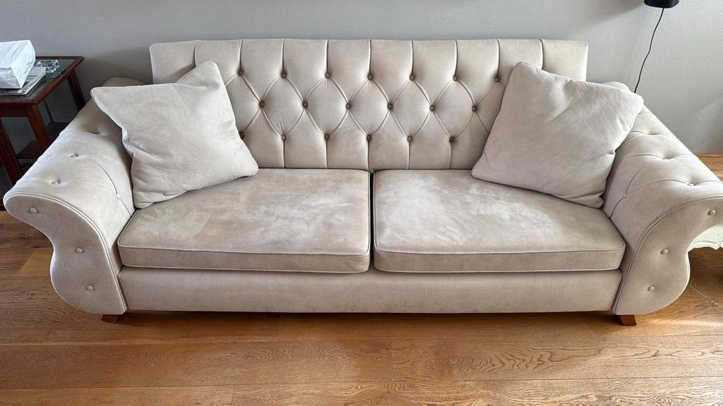 Bank+Fauteuil, Huis en Inrichting, Banken | Bankstellen, Ophalen, Zo goed als nieuw, 75 tot 100 cm