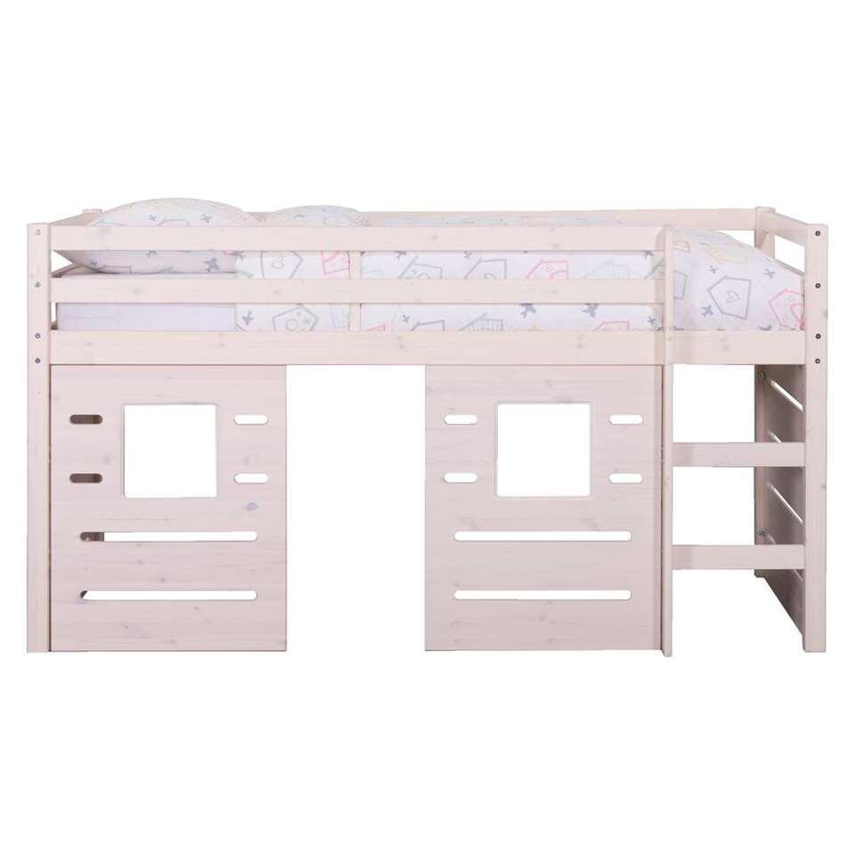 Halfhoogslaper Ties whitewash - Zo goed als nieuw, Kinderen en Baby's, Kinderkamer | Stapelbedden en Hoogslapers, Ophalen, Zo goed als nieuw