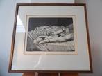 Rins Heidema Liggende Vrouw, Litho 5/10 1981, Ophalen of Verzenden