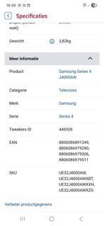 Samsung UE32J4000AW 32 inch HD Ready LCD TV, Ophalen, Gebruikt, 80 tot 100 cm, Samsung