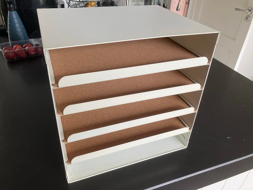 Documentenrek / Brievenbakje met kurk inleg, Diversen, Bureau-accessoires, Gebruikt, Ophalen