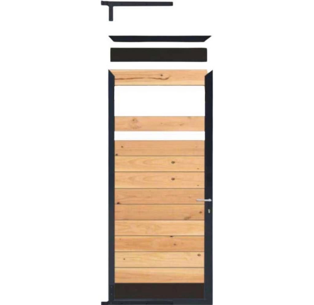 Nieuw aluminium tuindeur frame antraciet 90x200 cm, Ophalen, 80 tot 100 cm, Nieuw, Buitendeur