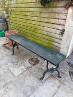 Robuuste Tuinbank met Gietijzeren Poten, Tuin en Terras, Ophalen, Gebruikt, Hout