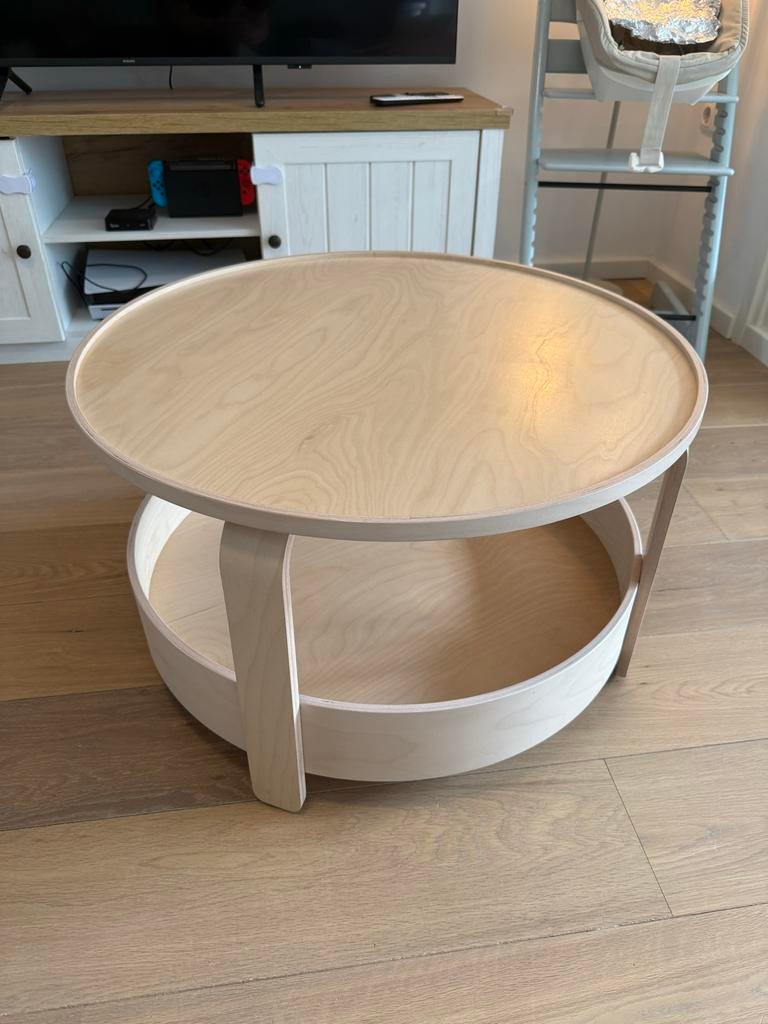 IKEA Ronde Salontafel met Opbergruimte, Huis en Inrichting, Tafels | Salontafels, Ophalen, Gebruikt, Rond, 50 tot 100 cm