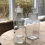 antieke glazen snoeppotten voorraadpotten, Ophalen of Verzenden