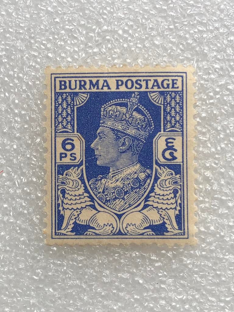 6 pies 1938, Birma., Verzenden, Postfris, Koningshuis