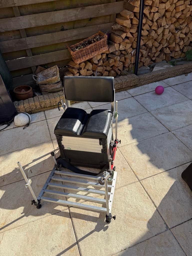 Viskist met zitje en rugleuning, Watersport en Boten, Ophalen of Verzenden, Gebruikt, Overige typen