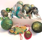 Verzameling boomversieringen/ kerstballen - groen, Diversen, Kerst, Ophalen of Verzenden
