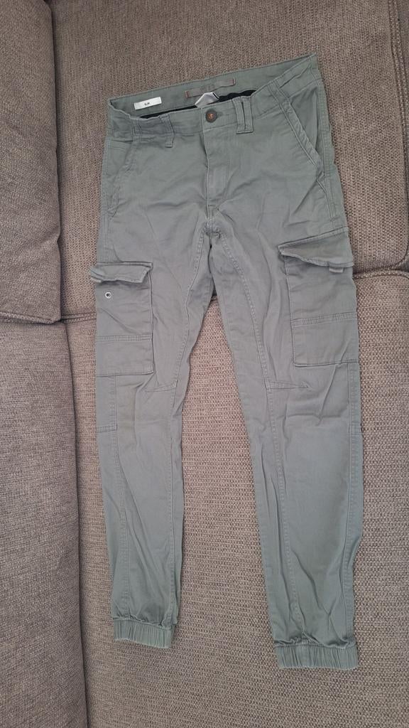 Cargo Jack&Jones grijs groen maat 31/32, Ophalen, Overige maten, Zo goed als nieuw, Grijs