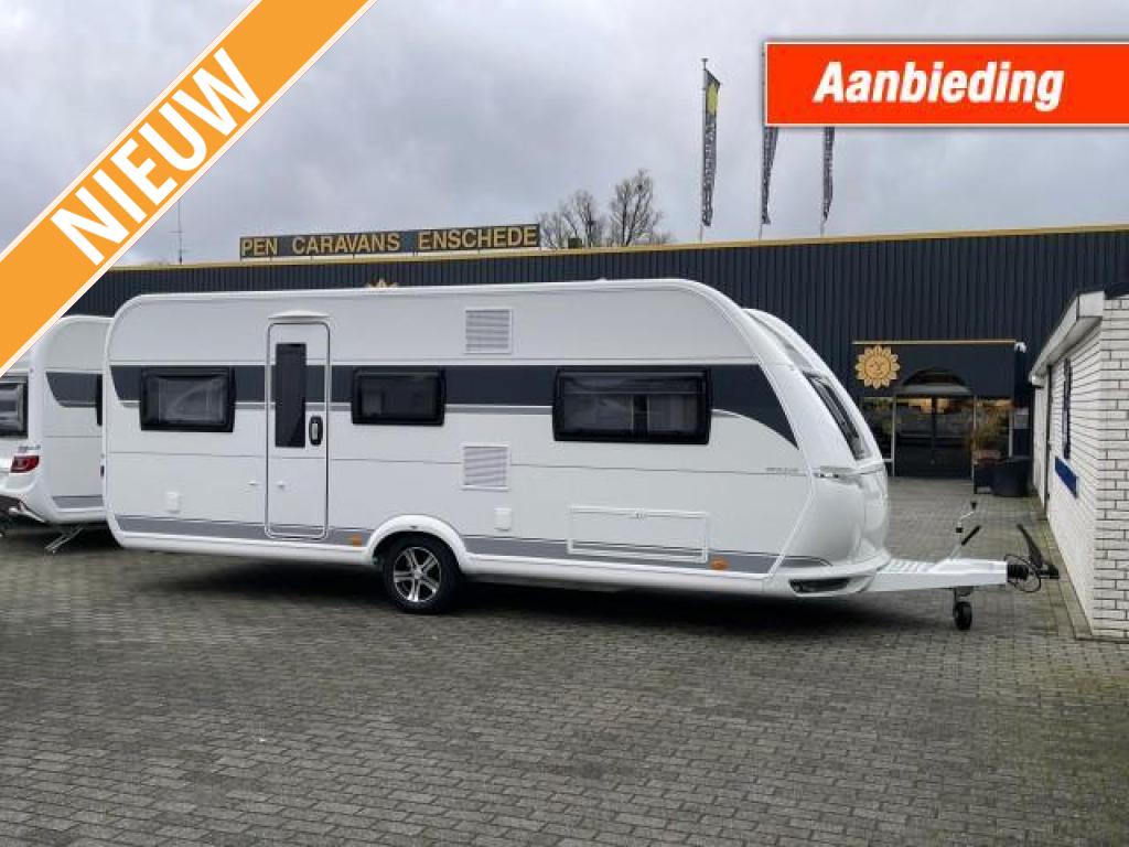 Hobby Maxia 585 UL ACTIEPRIJS!!, Caravans en Kamperen, Caravans, Bedrijf, tot en met 4, 1250 - 1500 kg, Rondzit, Hobby, 2 aparte bedden