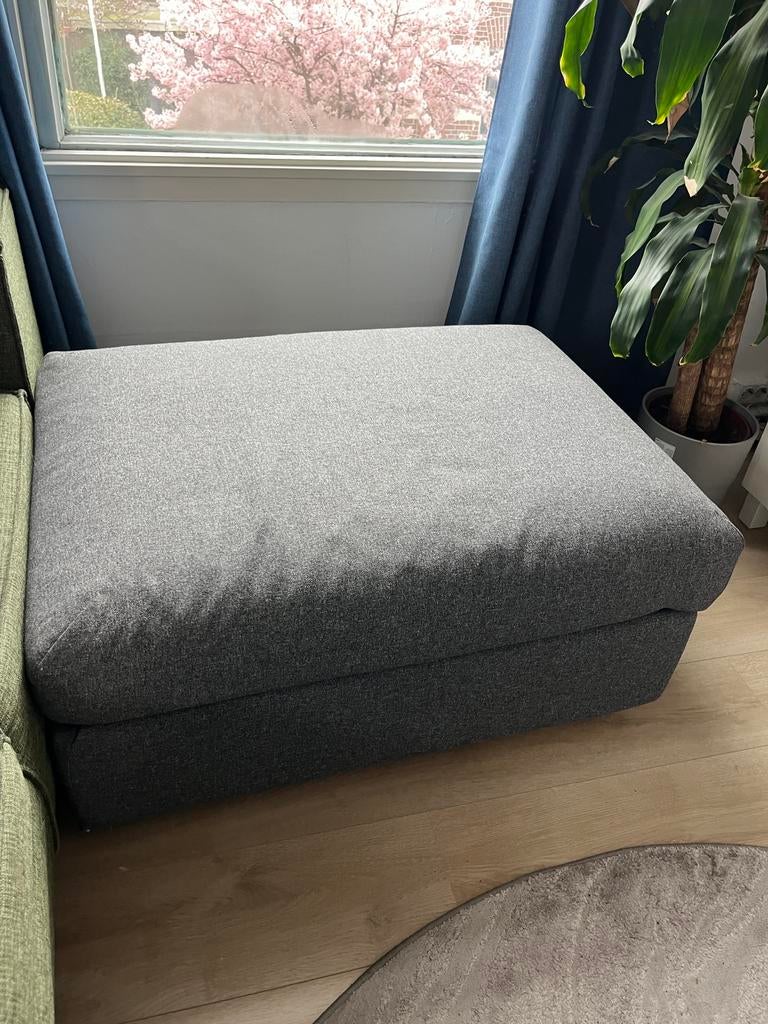 Poef met opbergruimte - Ikea Vimle gunnared grijs, Huis en Inrichting, Banken | Voetenbanken en Poefen, Ophalen, Minder dan 50 cm