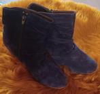 Blauwe dames laars kort met rit mt 38, Ophalen of Verzenden, Gedragen, Blauw