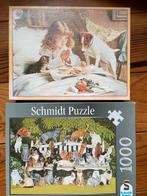 Twee 1000-stukjes puzzels: MB en Schmidt, Ophalen of Verzenden, 500 t/m 1500 stukjes, Gebruikt, Legpuzzel