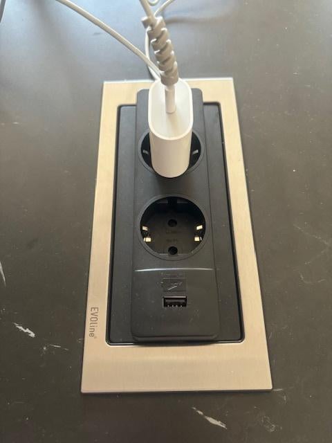 Evoline backflip RVS stopcontact, Ophalen of Verzenden, Nieuw, Stopcontact