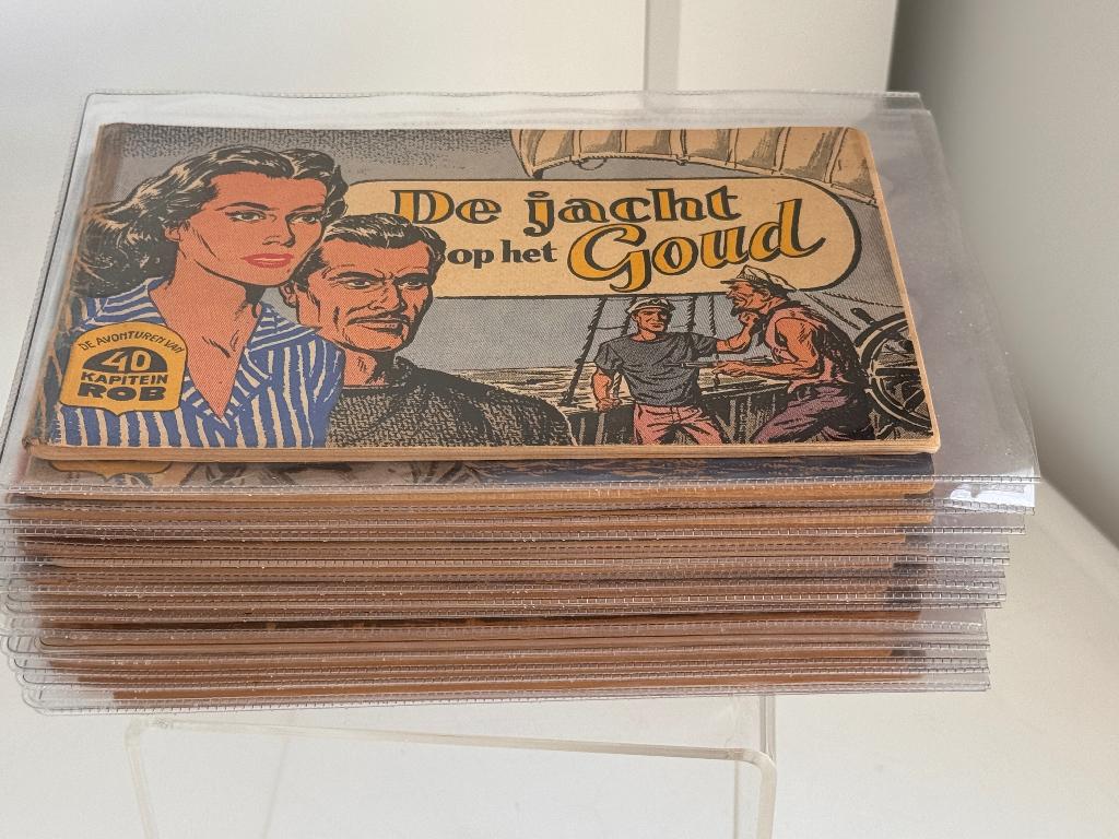 Kapitein Rob - Nrs 40 t/m 55 - Oblong formaat - Frisse kleur, Gelezen, Ophalen of Verzenden, Meerdere stripboeken, Pieter Kuhn