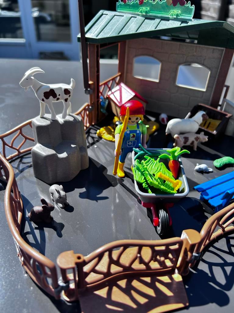 Playmobil kinderboerderij met Dieren en Boertje, Ophalen of Verzenden, Gebruikt, Complete set