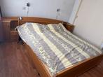Tweepersoons houten bed met verstelbare lattenbodems, Ophalen, Bruin, Tweepersoons, Overige maten