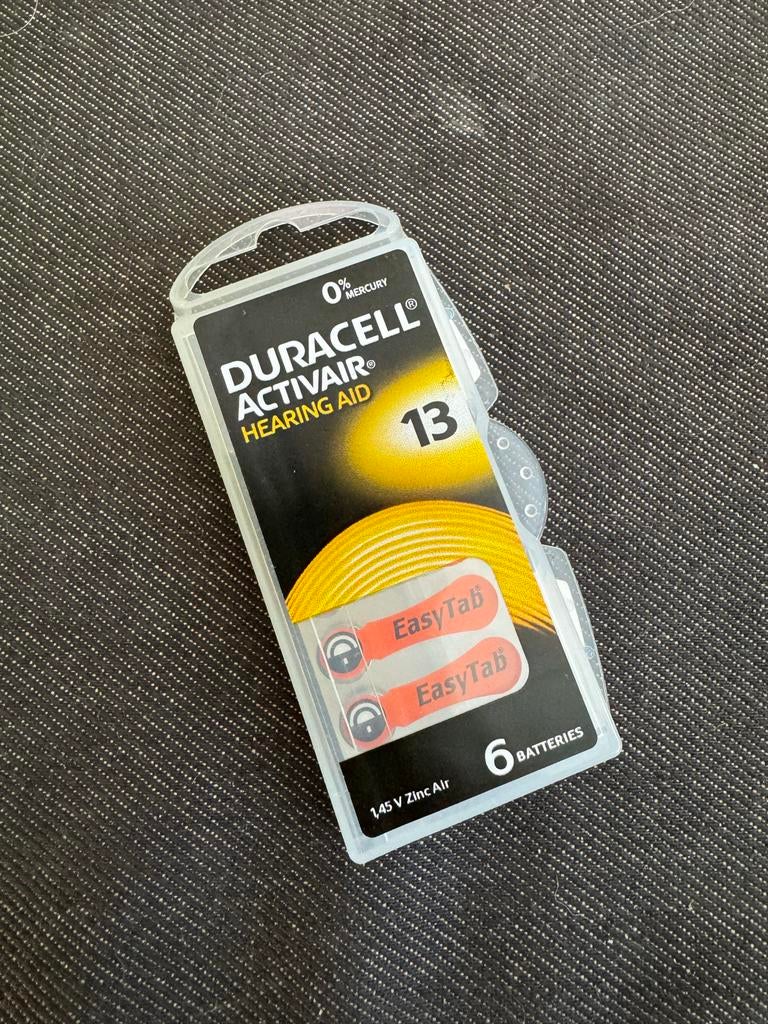 Duracell Activair Gehoorapparaat Batterijen - Type 13 (15 st, Audio, Tv en Foto, Accu's en Batterijen, Ophalen of Verzenden, Nieuw