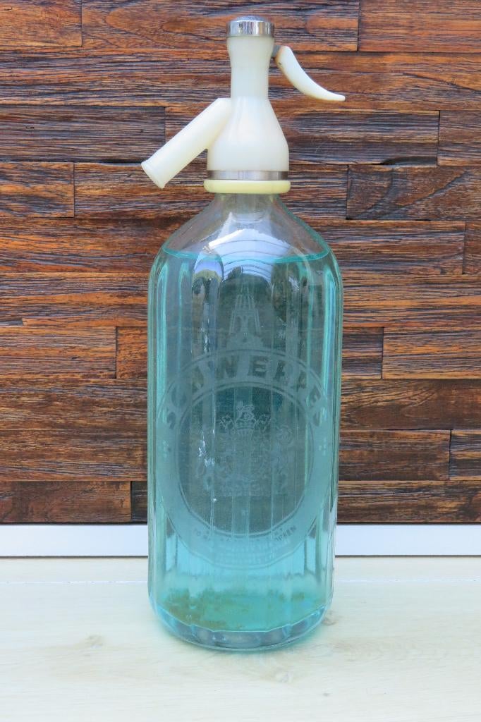 Originele Schweppes sodafles spuitwaterfles sifon spuitfles, Antiek en Kunst, Curiosa en Brocante, Ophalen of Verzenden