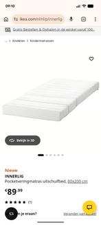 IKEA INNERLIG Pocketveringmatras uitschuifbed 80x200 cm, Eenpersoons, Nieuw, Ophalen of Verzenden, 80 cm