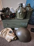 Diverse leger spullen: helm, gasmasker, veldflessen, radio, Ophalen of Verzenden, Overige soorten, Overige gebieden, Overige typen
